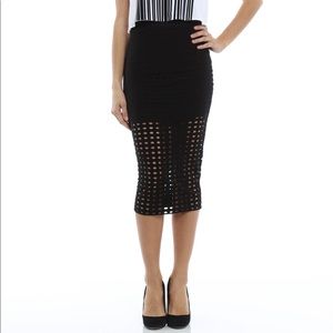 T by Alexander Wang Cut-out jersey pencil skirt